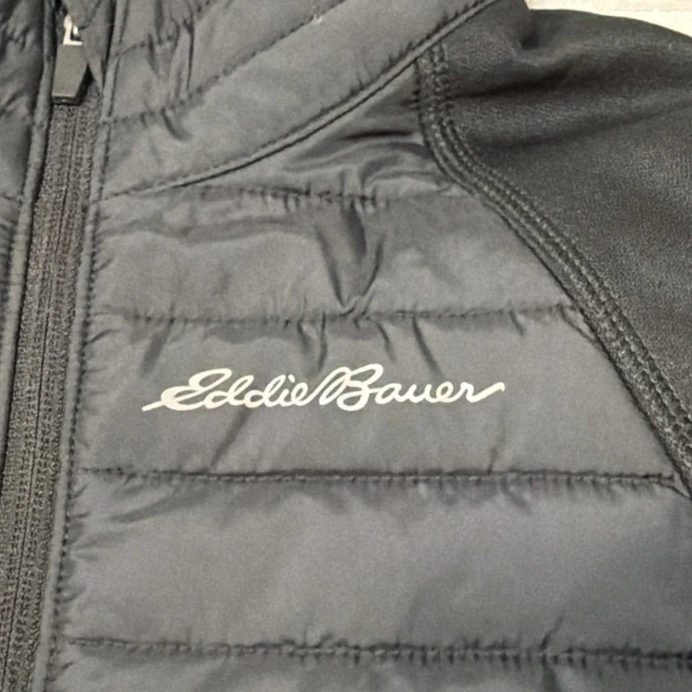 Eddie Bauer Womens Size Small Black Sleeveless Puffer Vest Jacket